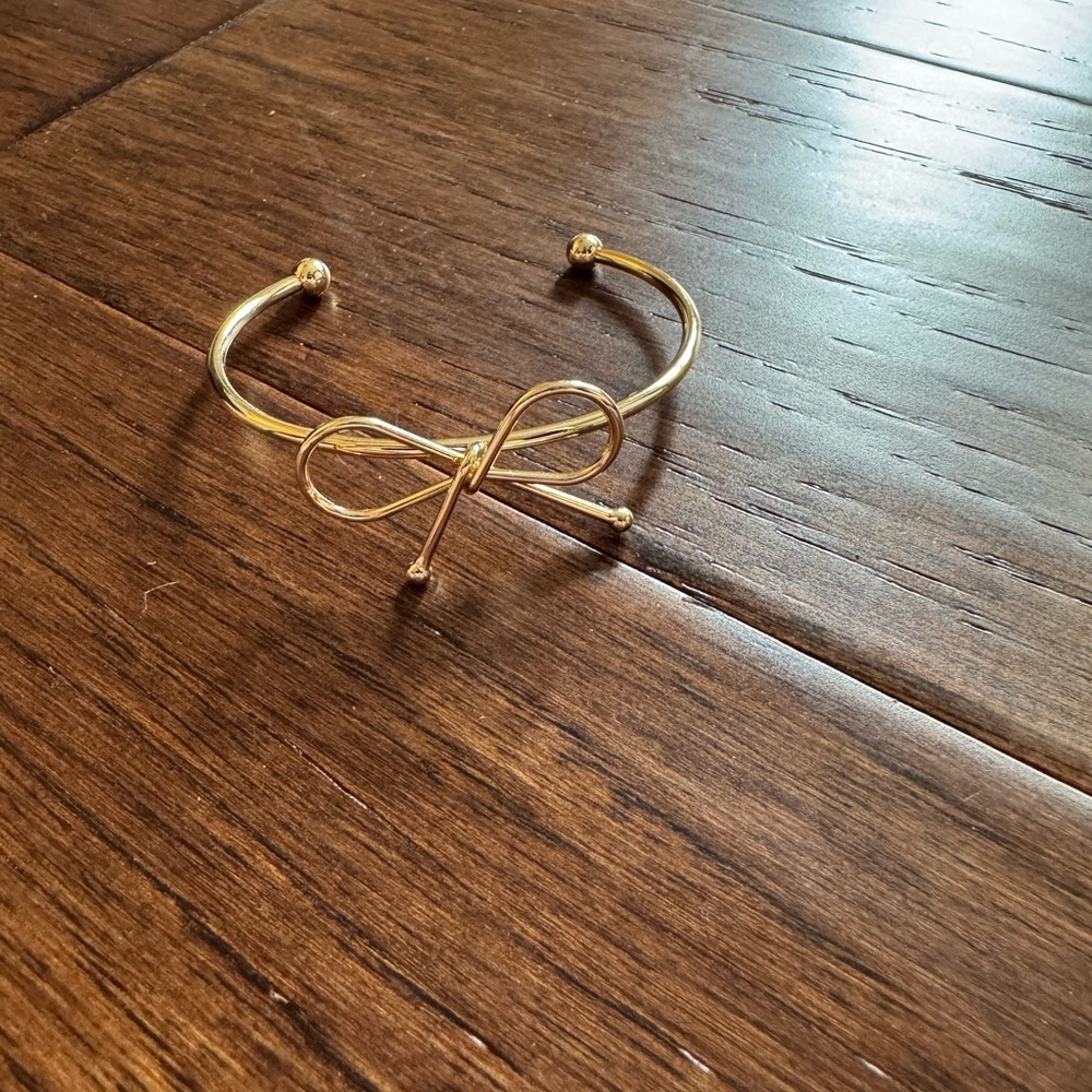 Gold Bow Cuff Bracelet